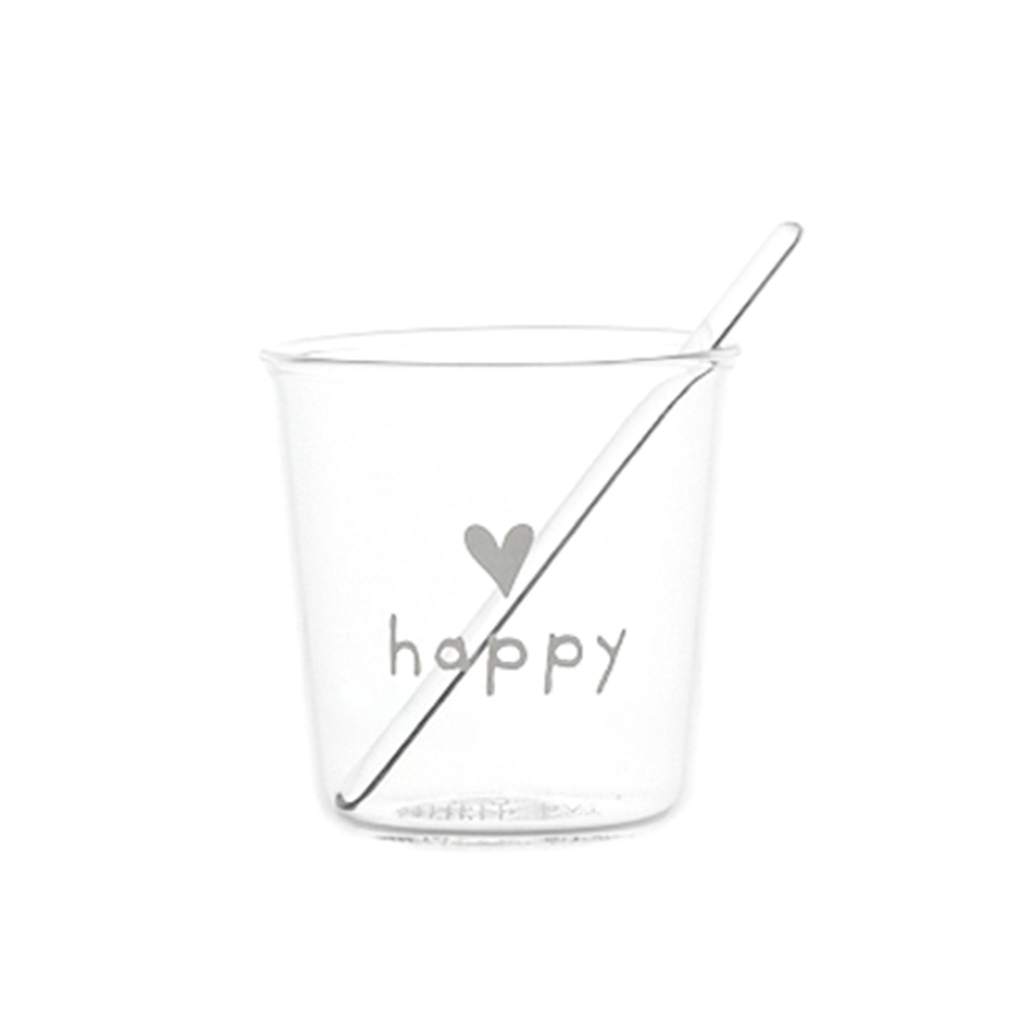 Happy Espresso Glass in White - Set of 4