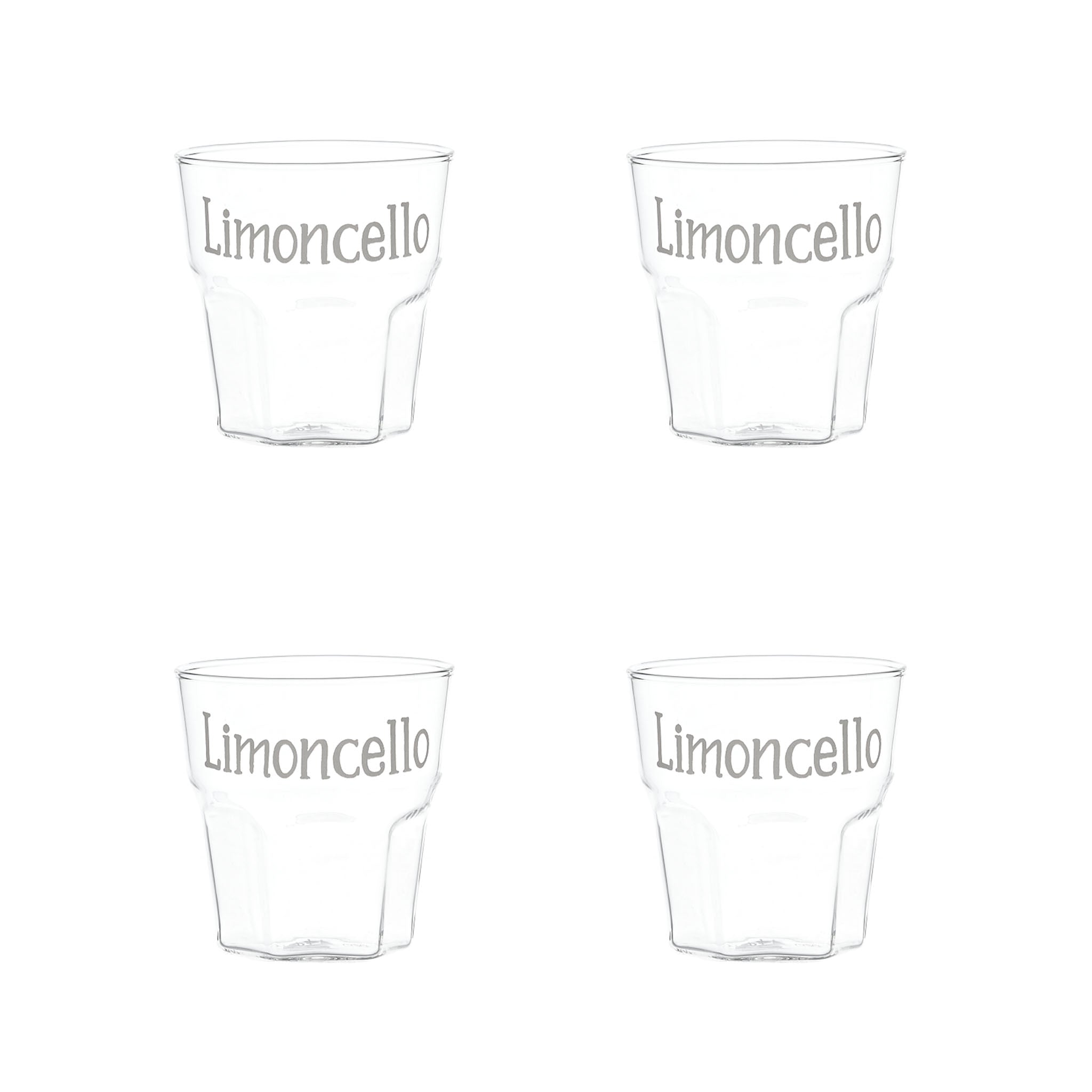 Liquor Glass "Limoncello" in White - Set of 4