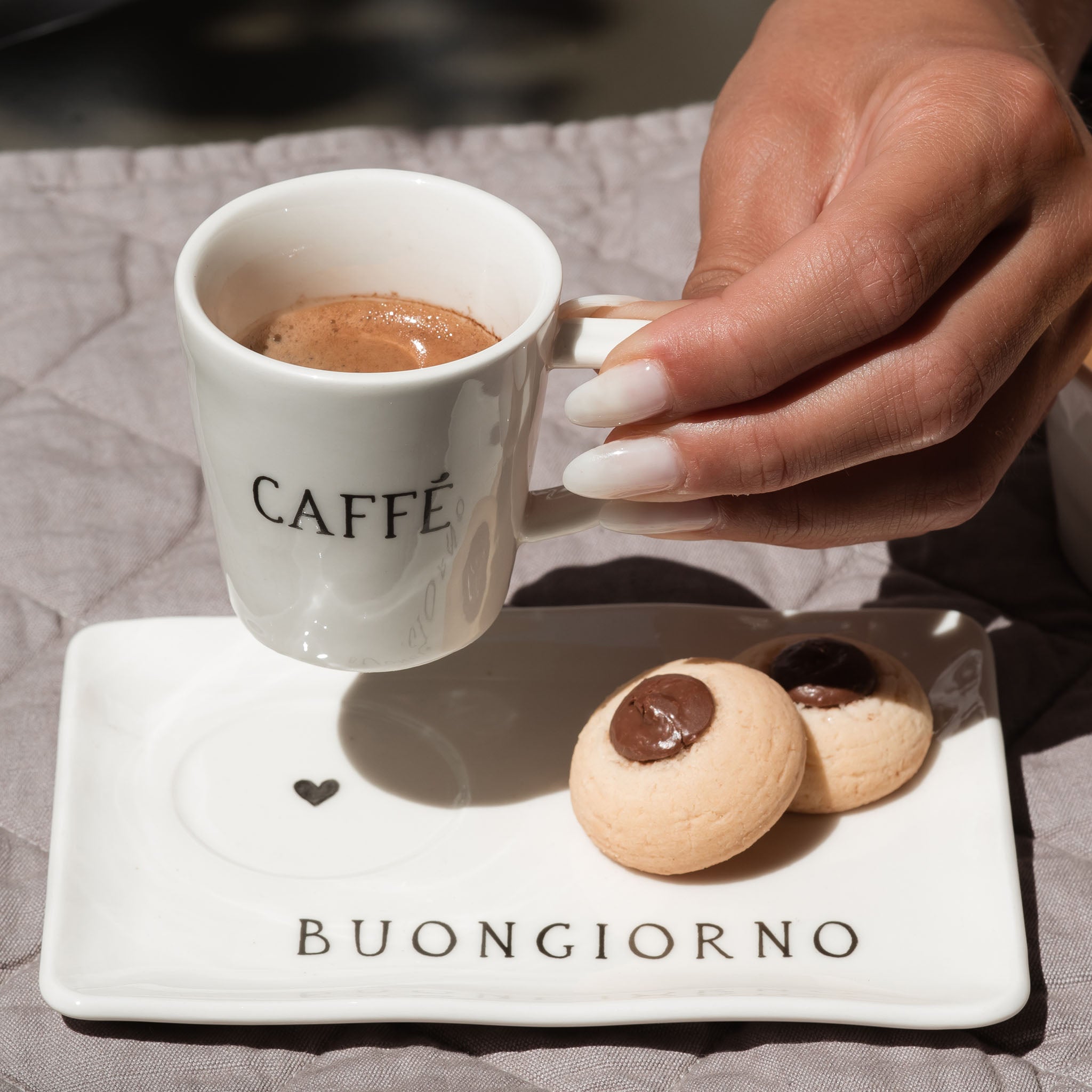 Buongiorno espresso cup plates - Set of 2