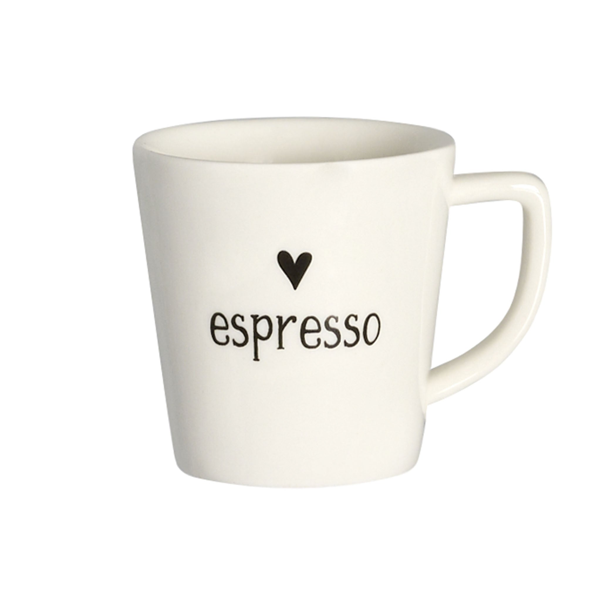 Espresso with black heart Espresso Cup - Set of 2