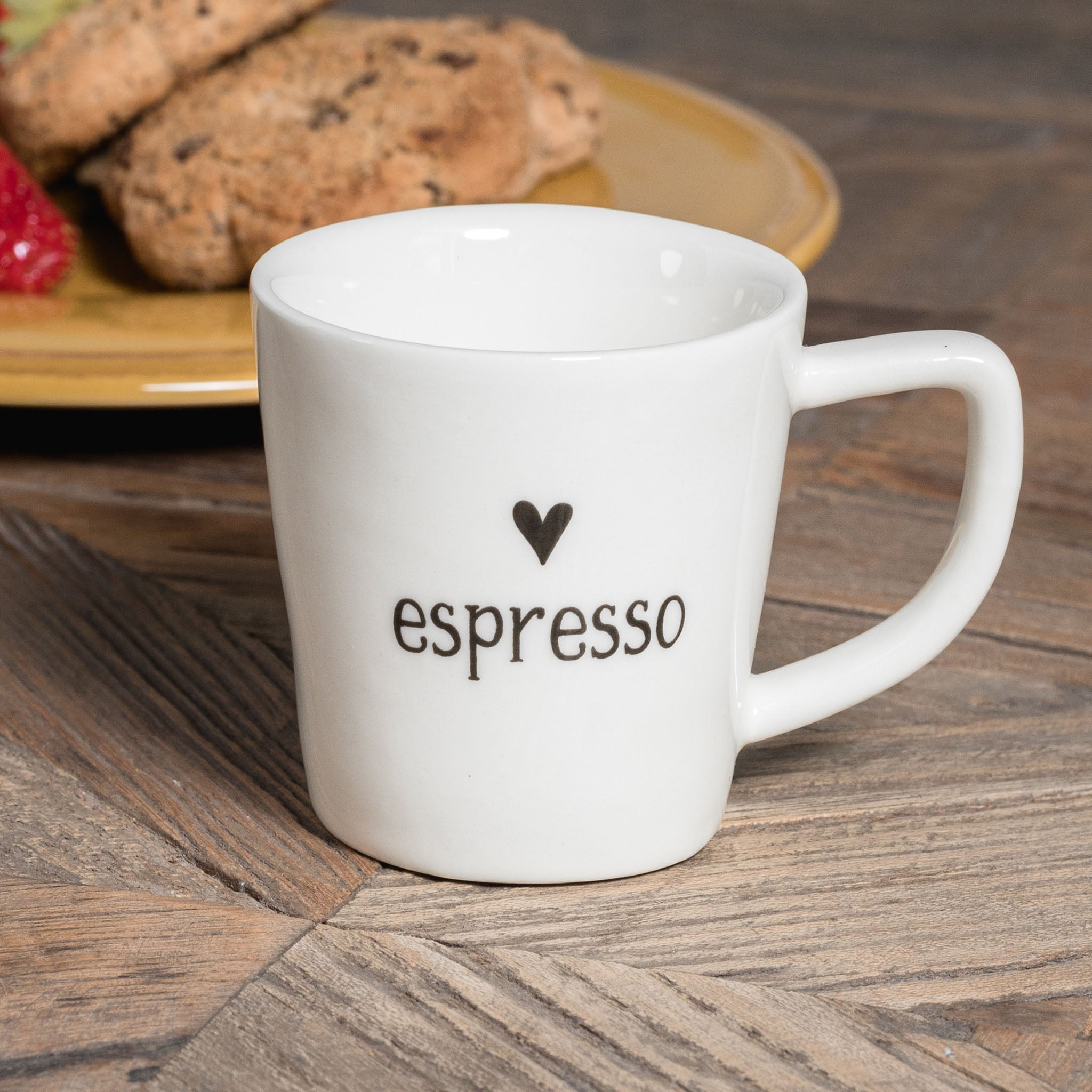 Establecer 2 tazas de café espresso de espresso