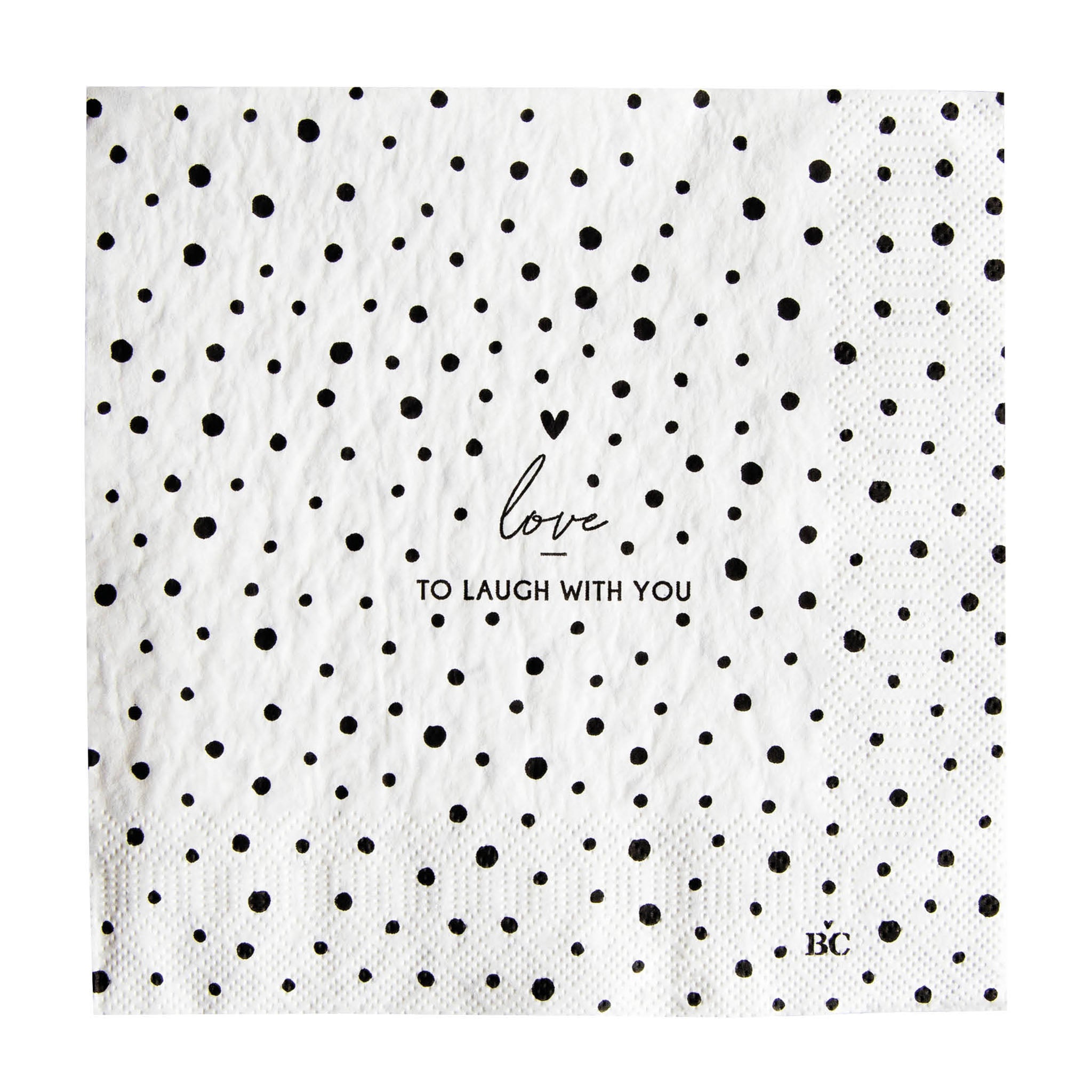 Paper napkins with black dots