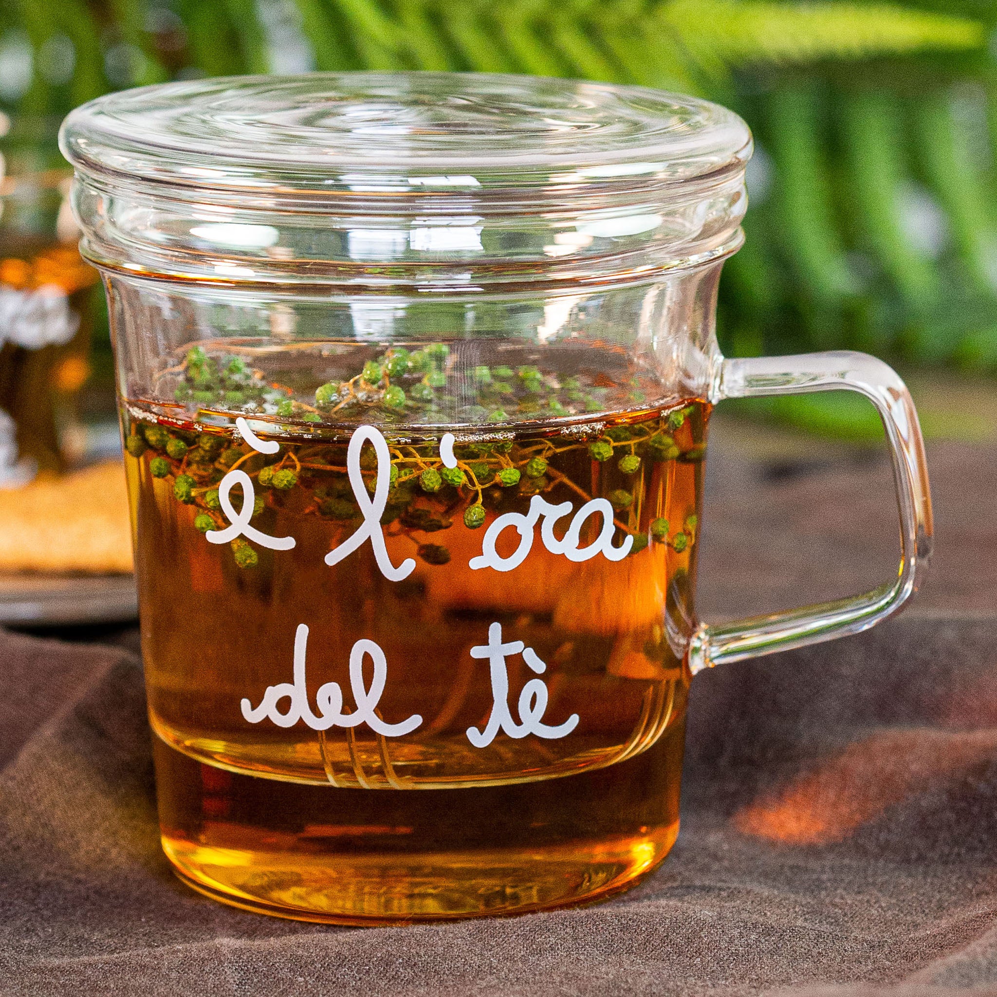 Tasse mit Siebeinsatz "E' L'Ora Del Tè"