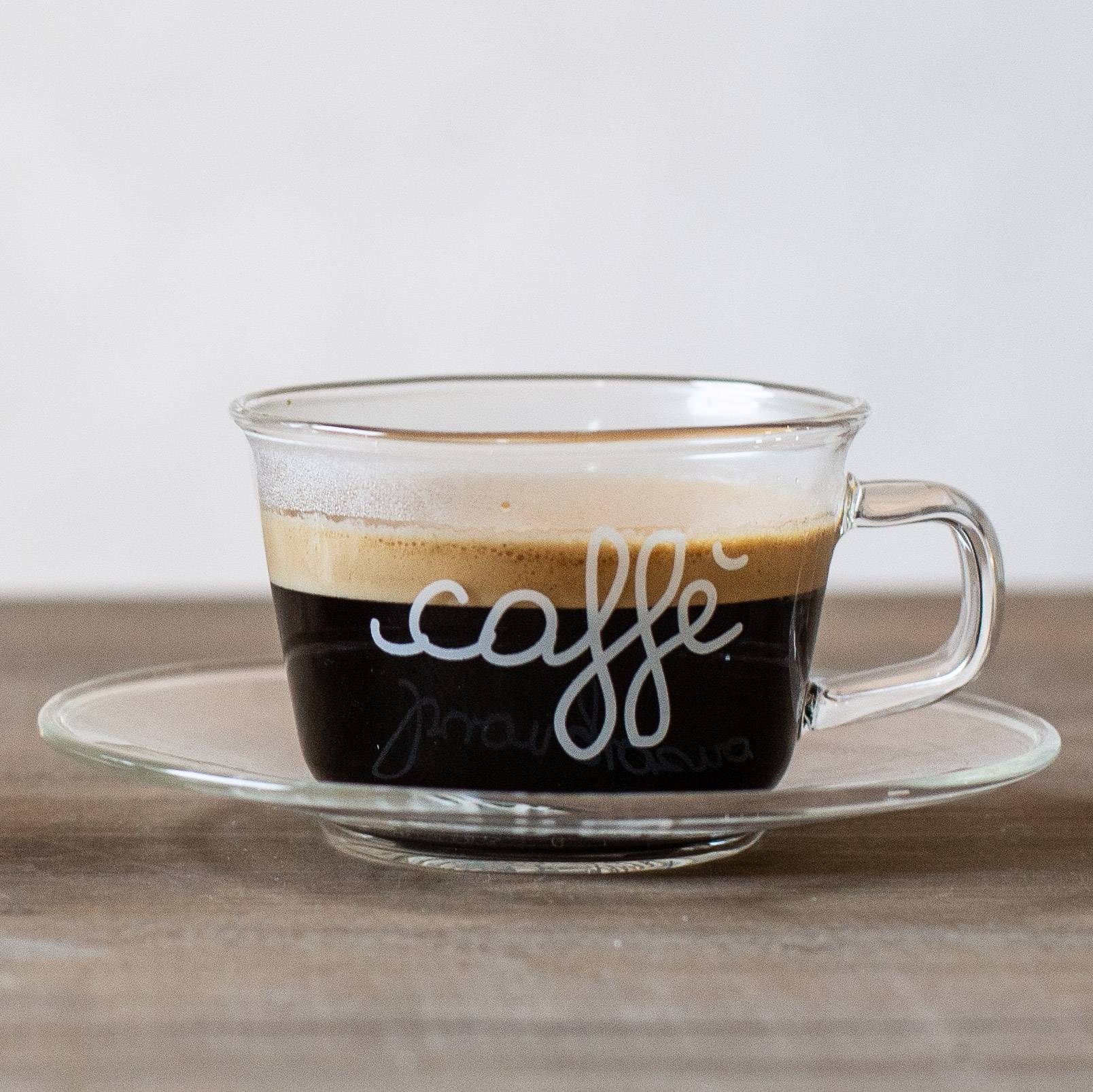Set 2 tazzine espresso con piattino Pausa Caffè — Simple Day