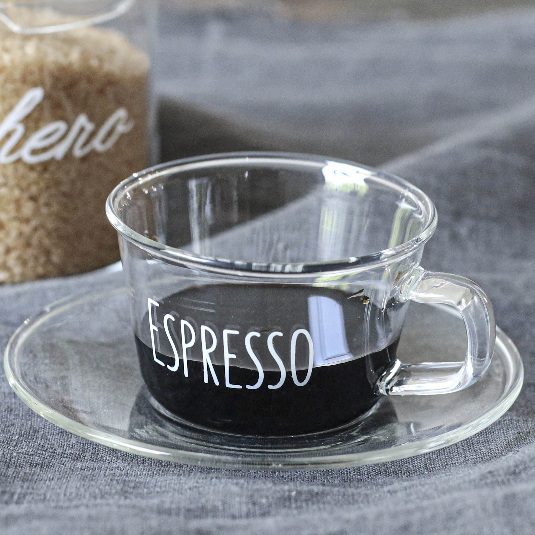 SET 12 Tazze tazzine espresso caffè cappuccino tè latte vetro trasp