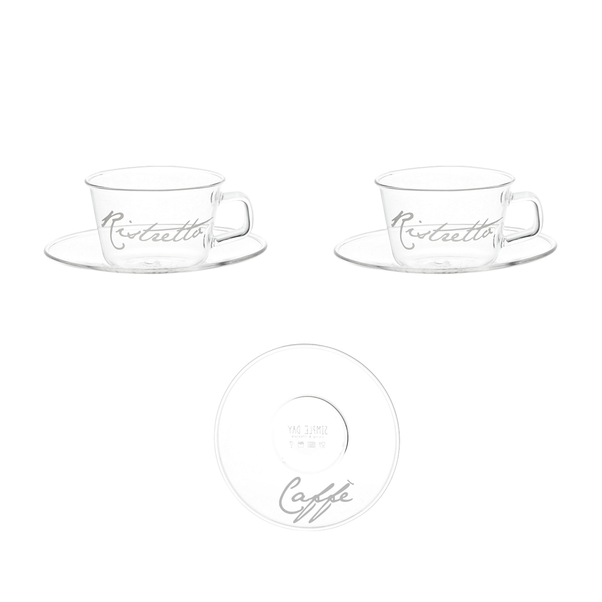 Set of 2 espresso cups with saucer Ristretto
