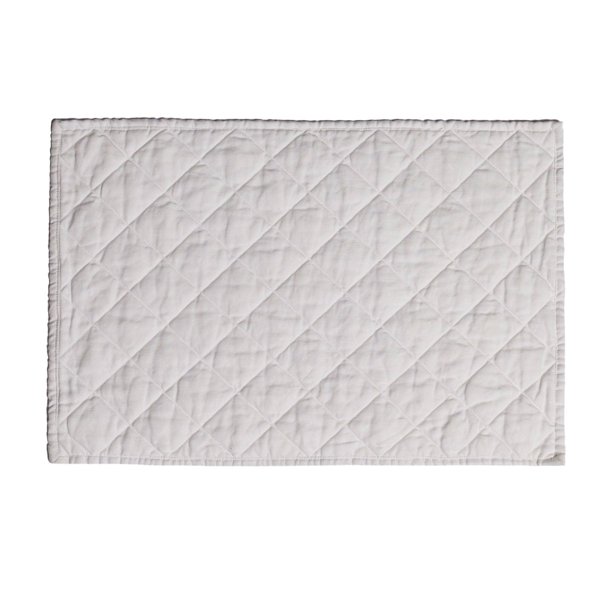 Mantel rectangular acolchado blanco