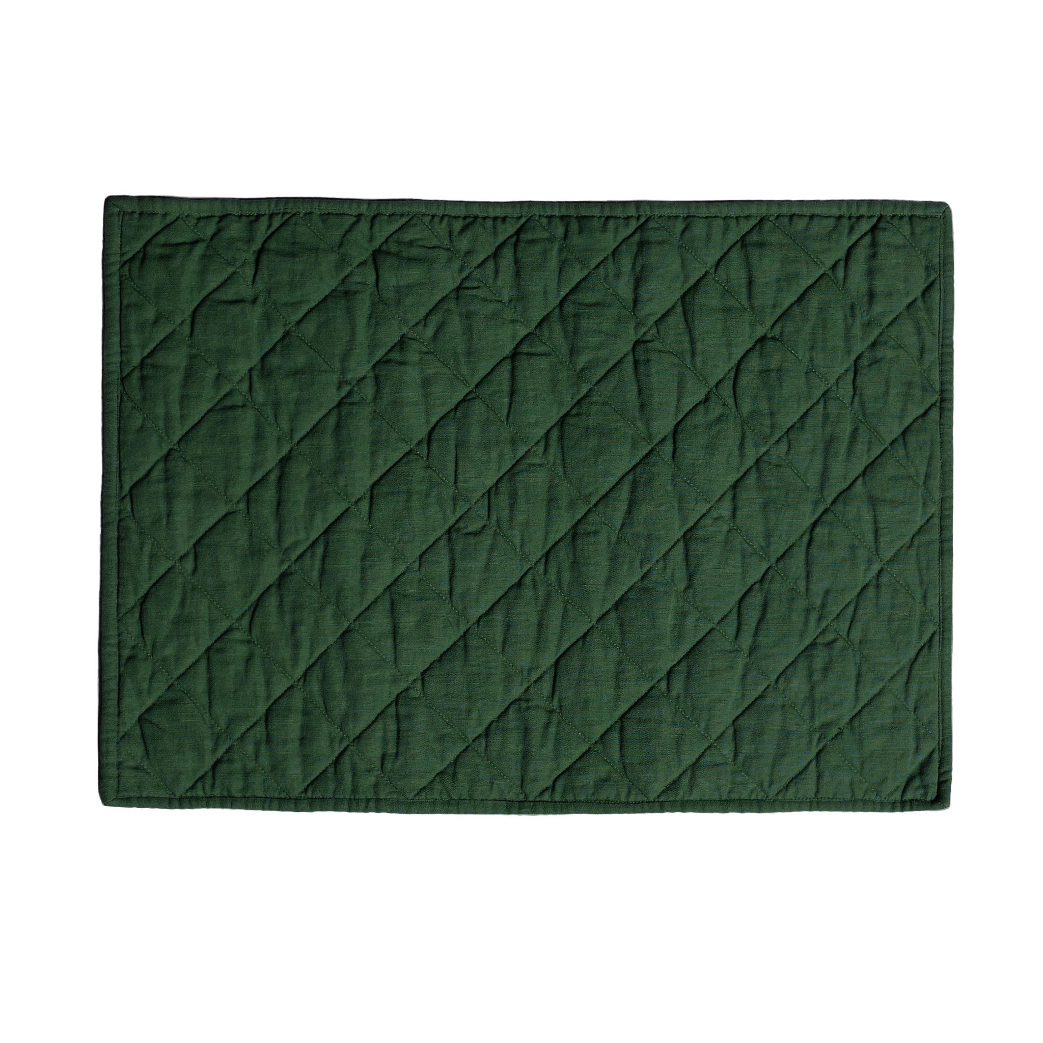 Wood green rectangular-shaped Placemat